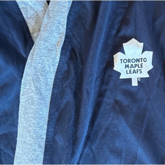Toronto Maple Leafs NHL Official Licensed Navy Gray Robe Belt 100% Cotton Retro - Picture 4 of 6
